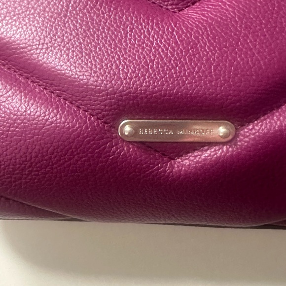 Rebecca Minkoff Edie Maxi Shoulder bag- Purple Leather - Picture 3 of 9